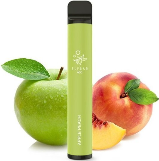 Elf Bar 600 jednorázová elektronická cigareta Apple Peach 20mg