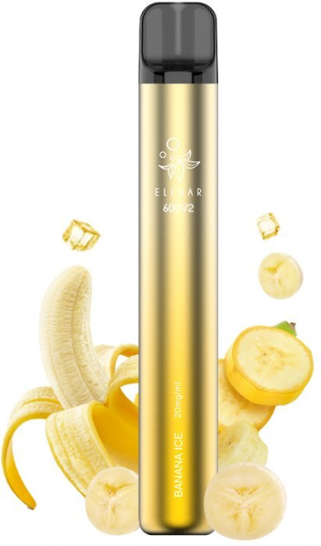 Elf Bar 600 V2 jednorázová elektronická cigareta Banana Ice 20mg