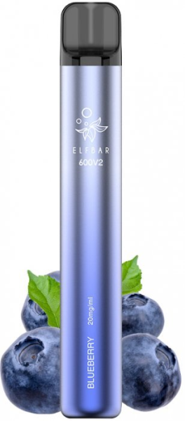 Elf Bar 600 V2 jednorázová elektronická cigareta Blueberry 20mg