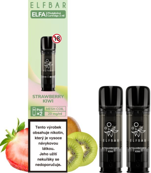Elf Bar ELFA Pod cartridge 2Pack Strawberry Kiwi 20mg