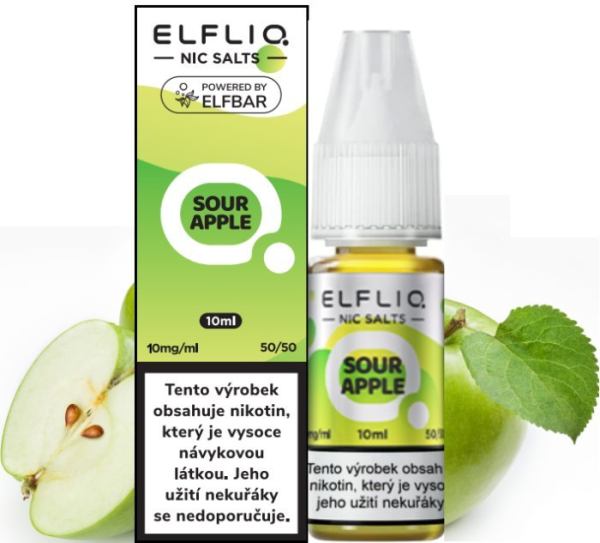 ELFLIQ Nic SALT liquid Sour Apple 10ml - 10mg