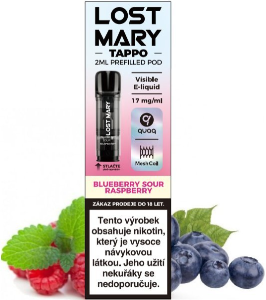 Elf Bar LOST MARY TAPPO náplň Blueberry Sour Raspberry 17mg