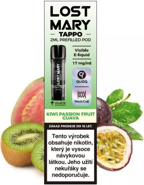 Elf Bar LOST MARY TAPPO náplň Kiwi Passion Fruit Guava 17mg