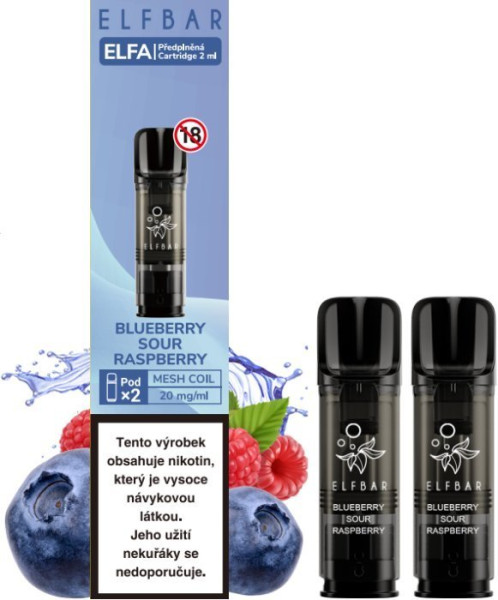 ELFA Pod cartridge 2Pack Blueberry Sour Raspberry 20mg (2)