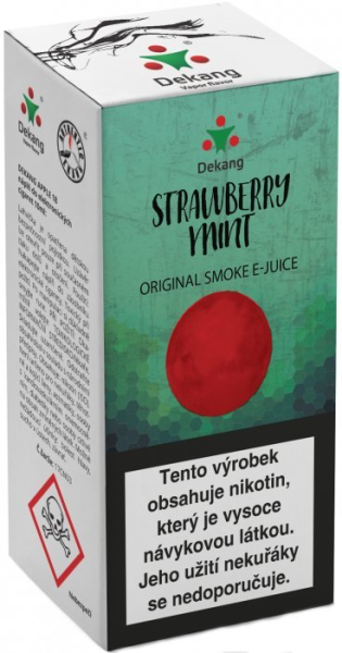 Dekang liquid Strawberry mint 10ml - 3mg (Jahoda s mátou)