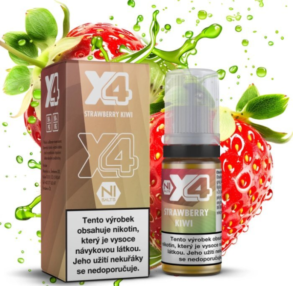 X4 Bar Juice Salt liquid - Jahoda a kiwi (Strawberry Kiwi) 10ml - 20mg