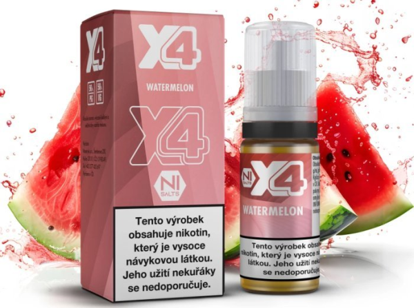 X4 Bar Juice Salt liquid - Vodní meloun (Watermelon) 10ml - 10mg