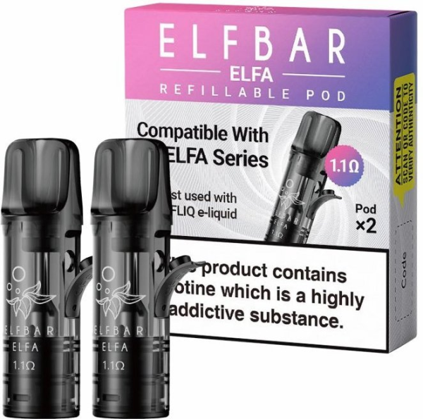 Elf Bar ELFA prázdná cartridge 1,1ohm 2ks