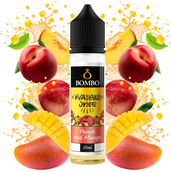 Bombo Wailani Juice S&V příchuť Peach and Mango (Broskev a mango) 15ml