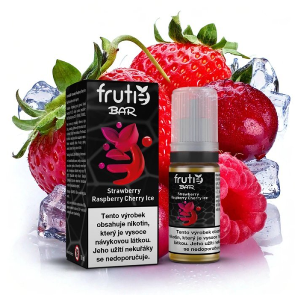 Frutie Bar Juice liquid Chladivá jahoda, malina, třešeň (Strawberry Raspberry Cherry Ice) 10ml - 20mg