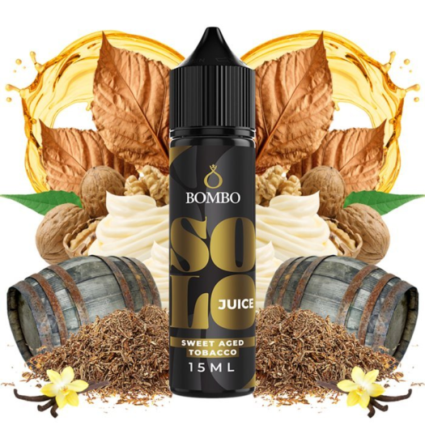 Bombo Solo Juice S&V příchuť Sweet Aged Tobacco (Nasládlá tabáková směs) 15ml