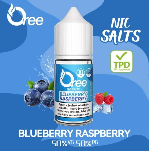 Oree SALT liquid Blueberry Raspberry - Borůvka a Malina 10ml - 18mg