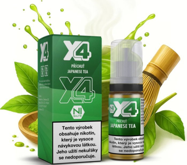 X4 Bar Juice Salt liquid- Japonský čaj (Japanese Tea) 10ml - 20mg ...