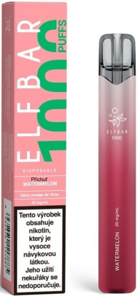 Elf Bar 1000 jednorázová elektronická cigareta 20mg Watermelon