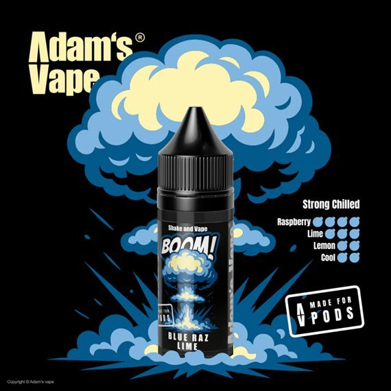Adam´s Vape BOOM! Series S&V příchuť Blue Raz Lime 5ml