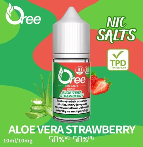 Oree SALT liquid Aloe Vera Strawberry - Aloe Vera Jahoda 10ml - 10mg
