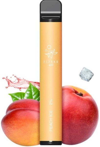 Elf Bar 600 jednorázová elektronická cigareta Peach Ice 20mg