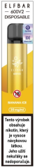 Elf Bar 600 V2 jednorázová elektronická cigareta Banana Ice 20mg