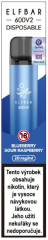 Elf Bar 600 V2 jednorázová elektronická cigareta Blueberry Sour Raspberry 20mg