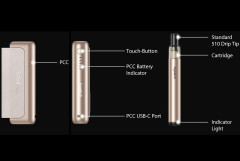 eRoll Slim elektronická cigareta + dobíjecí pouzdro 1500mAh červená (10)