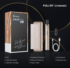eRoll Slim elektronická cigareta + dobíjecí pouzdro 1500mAh červená (12)