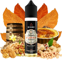 Bombo Platinum Tobaccos S&V příchuť Nutty Supra Reserve (Tabák s karamelem a oříškovým máslem) 15ml