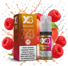 X4 Bar Juice Salt Liquid - Broskev a malina (White Peach Razz) 10ml - 20mg