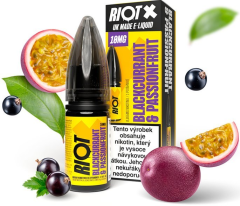 Riot X Salt liquid Blackcurrant & Passionfruit (Černý rybíz a marakuja) 10ml-20mg
