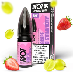 Riot X Salt liquid Grape & Strawberry (Hroznové víno a jahoda) 10ml-10mg
