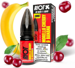 Riot X Salt liquid Morello Cherry & Banana (Kyselá višeň a banán) 10ml-20mg