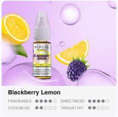 ELFLIQ Nic SALT liquid Blackberry Lemon 10ml - 20mg