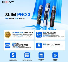 OXVA Xlim Pro 3 elektronická cigareta 1500mAh Black Leather