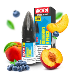 Riot X Salt liquid Blueberry & Peach (Borůvka a broskev) 10ml-10mg