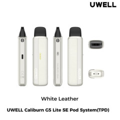 Uwell Caliburn G5 Lite SE Pod elektronická cigareta 1600mAh White Leather