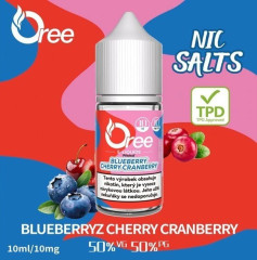 Oree SALT liquid Blueberry cherry cranberry - Borůvka třešeň brusinka 10ml - 10mg