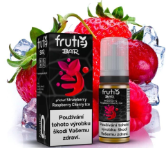 Frutie Bar Juice liquid Chladivá jahoda, malina, třešeň (Strawberry Raspberry Cherry Ice) 10ml - 0mg