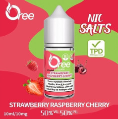 Oree SALT liquid Strawberry raspberry cherry - Jahoda malina třešeň 10ml - 10mg